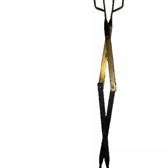 Vintage Brass Pristine Fireplace🔥Tools Linked Ensembled (5 Brass Tools & Base) - Picture 4 of 6